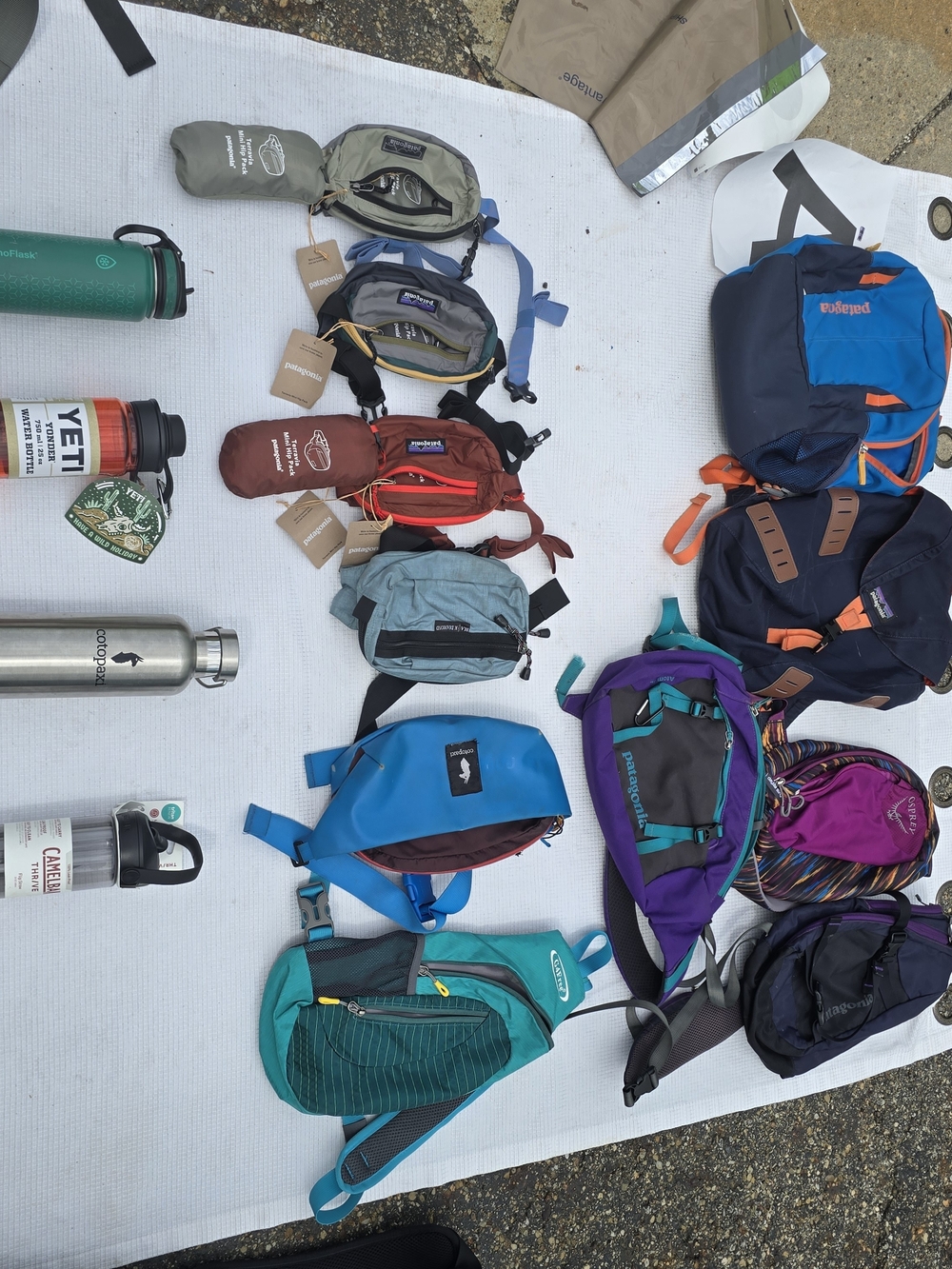 Patagonia Teal, Blue & Purple Sling Packs and Hip Bags